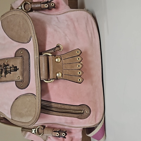 Juicy Couture y2k Vintage Velour and Leather Backpack Bag main image 15